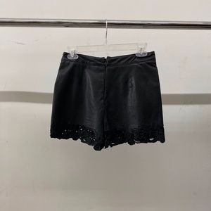Black Leather Shorts